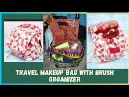 diy travel makeup bag with brush
