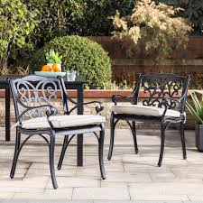 Cast Aluminum Outdoor Dining Chairs Set