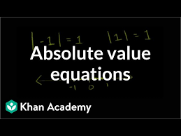 Absolute Value Equations Linear