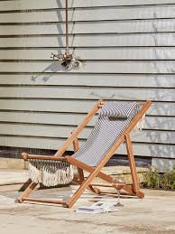 wooden deck chair folding fabric