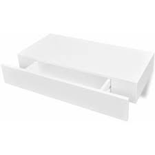 White Mdf Floating Wall Display Shelf 1