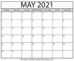 You may download these free printable 2021 calendars in pdf format. May 2021 Calendar Blank Printable Monthly Calendars