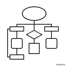 Diagram Flow Chart Connection Empty Vector Illustration