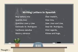 business and personal letter in spanish