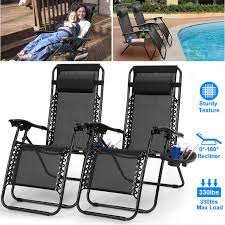 2 pack gravity chairs folding patio