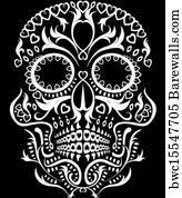 Check out our day of the dead svg selection for the very best in unique or custom, handmade pieces from our digital shops. Day Of The Dead Floral Skull Pattern Background Art Print Barewalls Posters Prints Bwc40883667