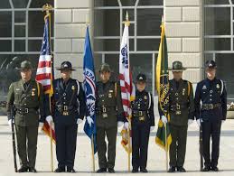 Us Customs Border Patrol And Protection Officers Color Guard