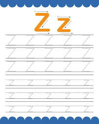 alphabet z pre kid activity sheet