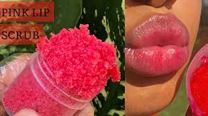 pink lips scrub for plump lips