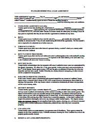 Residential Lease Agreement Template Free Download Edit Fill