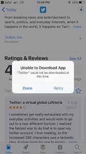 One of these issues is the failure to download or update apps from the app store. I Can T Download Twitter App On Iphone 6s Apple Community