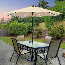Solar Led Market Patio Umbrellas