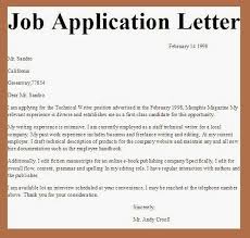Applications Letter Application Letter Sample Application