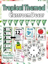 Tropical Themed Classroom Decor Bundle