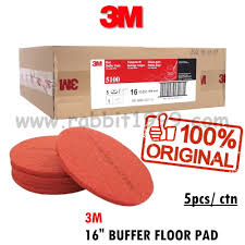 3m 16 buffer floor pad red 5pcs