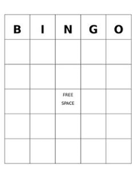 Blank Bingo Card Printable Kid Stuff Bingo Bingo Board Bingo Cards