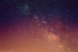 sky stars milky way fire nebula