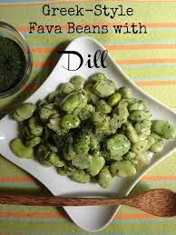 greek style fava beans with dill