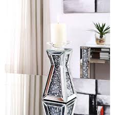 Silver Hourglass Shape Candle Holder
