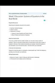Math 114n Week 5 Discussion Systems Of
