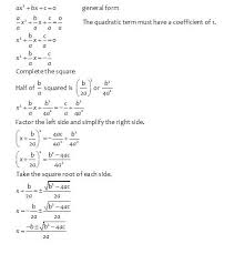 Complete The Square Method Utilized To