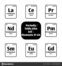 periodic table elements icon on set