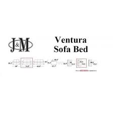 J M Furniture Ventura Sofa Bed In Black