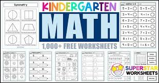 For teachers, you can print no prep worksheets and enjoy the cute pictures lots of handwriting number practice and fun math problems to solve in these kindergarten math worksheets. Kindergarten Math Worksheets Superstar Worksheets
