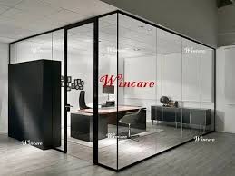 Clear Full Height Glass Partitions For