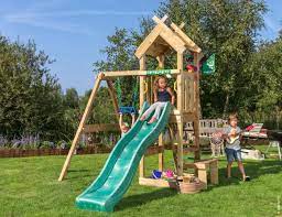 Wooden Climbing Frame Play Tower For
