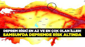 Haberler > türkiye haberleri > i̇şte ilçe ilçe i̇stanbul'un deprem risk haritası. Deprem Riski En Az Ve En Cok Olan Iller Samsun Da Depremde Risk Altinda