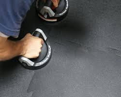 what is rubber gym flooring made of