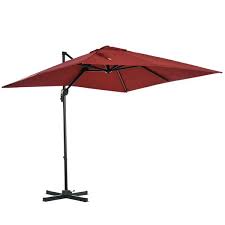 Wine Red Offset Patio Umbrella