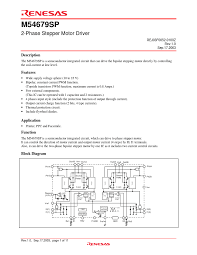 m54679sp datasheet 2 phase stepper