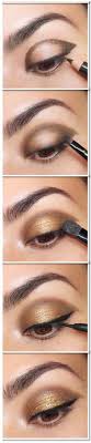 simple gold eye makeup tutorial