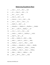 Balancing Equations Race