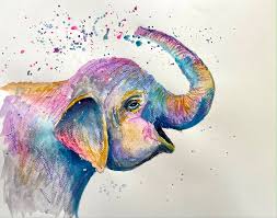 Colour Spray Elephant Artbase