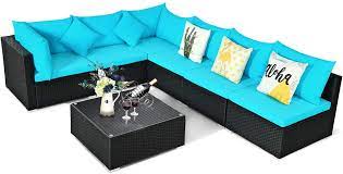 cushions wicker sofa conversation set