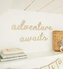 Wooden Adventure Awaits Word Wall Art