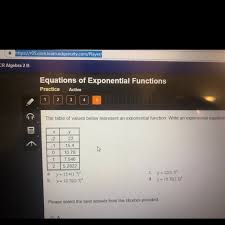 an exponential equation