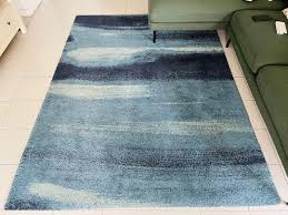 ikea sonderod blue high pile rug in