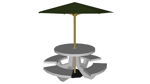 Outdoor patio chair and table in cafe restaurant. Umbrella Picnic Table Set 3d Warehouse