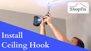 how to install a hook in the ceiling