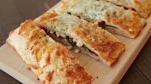spinach and feta stuffed pizza bread