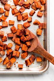 roasted sweet potatoes garnish glaze
