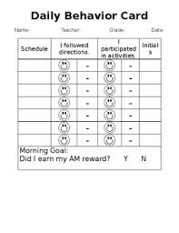 Daily Behavior Chart By Ashley Dolce Teachers Pay Teachers