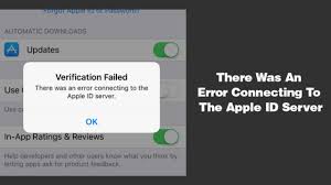 error connecting to the apple id server