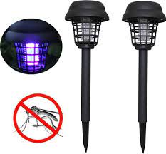 2pc solar powered led light mosquito