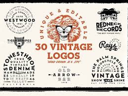 30 Vintage Retro Logo Templates By Logo Templates On Dribbble
