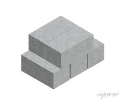 Isometric Stack Of Cinder Blocks